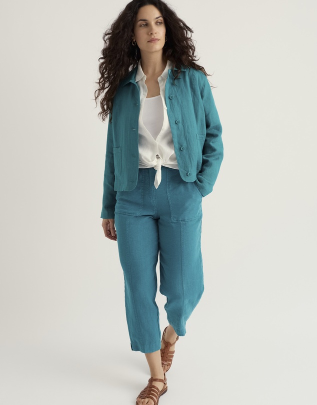 Seasalt - Seasalt Cornwall Blue Arame Linen Jacket