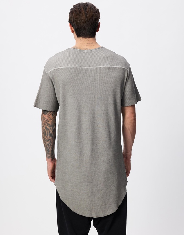 Surrounded By Ghosts - The Arsenic Relaxed Waffle Knit Long Tail T-Shirt