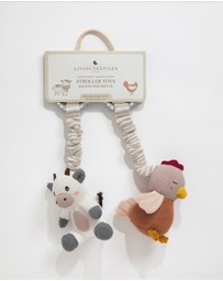 Living Textiles - 2pk Stroller Toy - Cow & Chicken