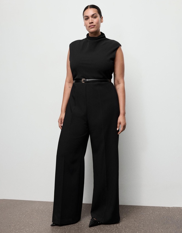 M.N.G - Jumpsuit With Draped Neck And Belt