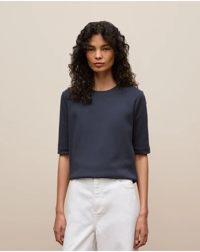 Trenery - Australian Cotton Half Sleeve T-shirt in Night Sky