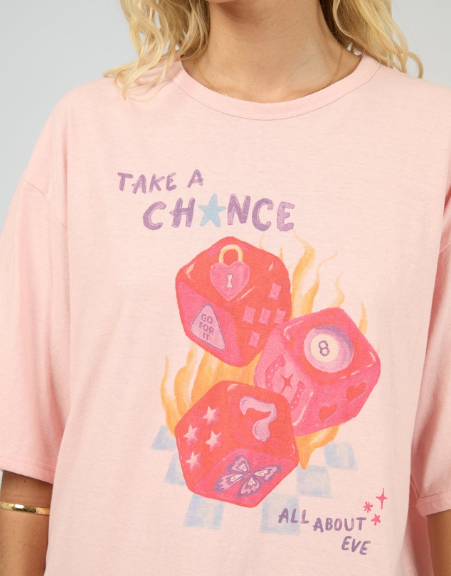 All About Eve - Snake Eyes Oversized Tee Light Pink