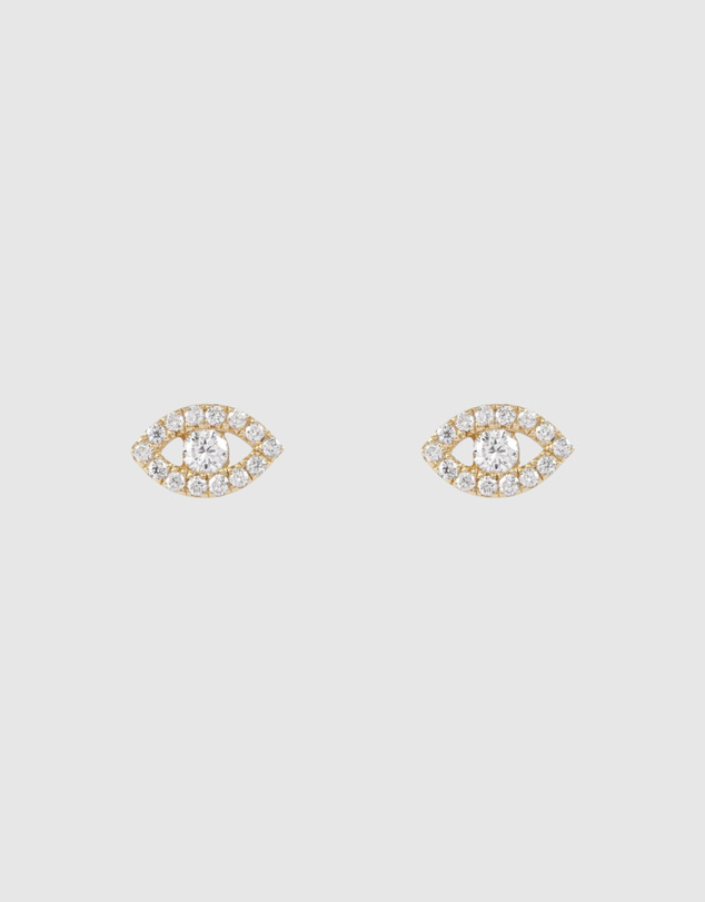 Von Treskow - Luxe Evil Eye Lab Diamond Studs (0.28CT)