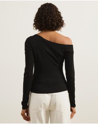 Atmos&Here - Samantha Off-Shoulder Rib Top