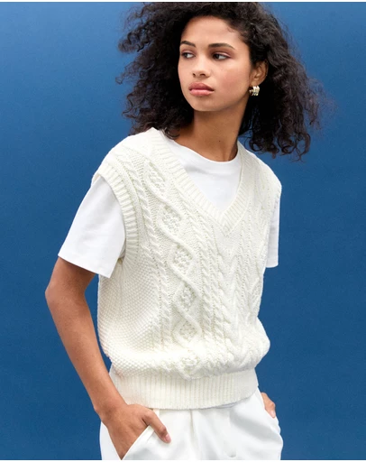 Forcast - Poppy Sleeveless Cable Knit