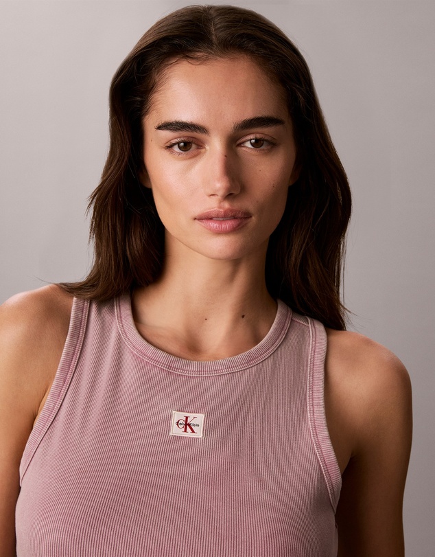 Calvin Klein Jeans - Woven Monologo Rib Tank Top