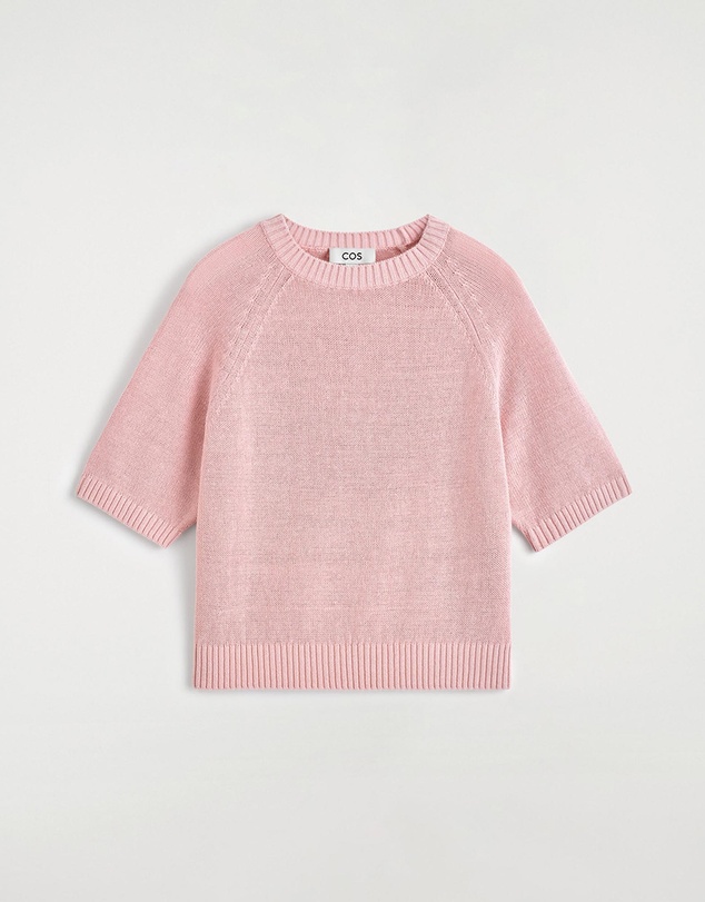 COS - Shrunken Knitted Linen T-Shirt