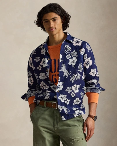 Polo Ralph Lauren - ICONIC EXCLUSIVE - Classic Fit Tropical Linen Camp Shirt