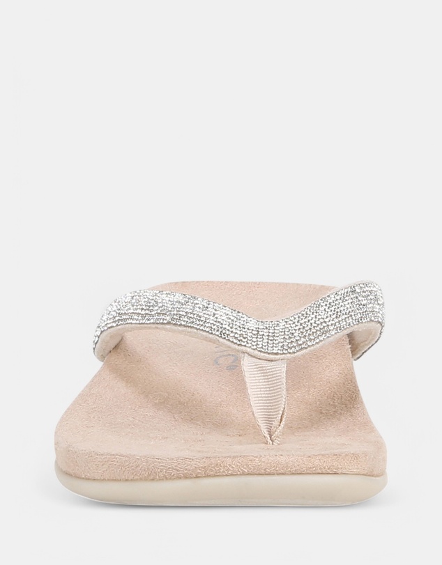 Vionic - Dillon Shine Toe Post Sandal - Cream