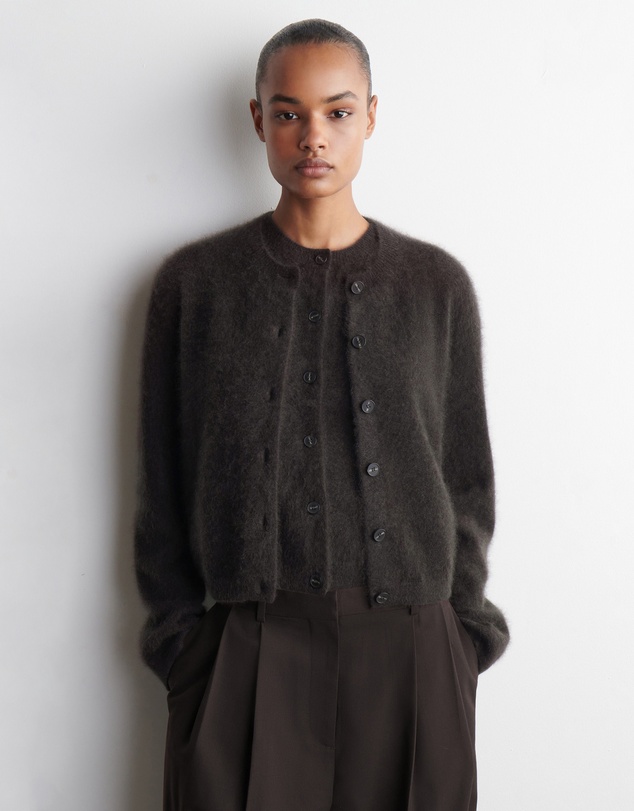 COS - Brushed-Cashmere Crew-Neck Cardigan
