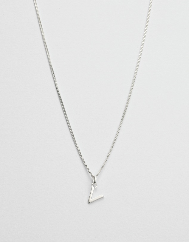 Kirstin Ash - V Outline Initial Necklace