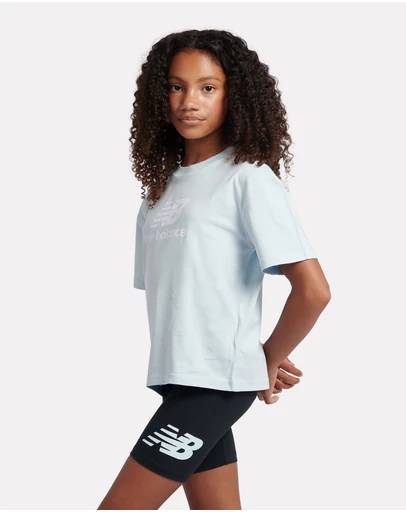 New Balance - Stacked Logo Tee & Cycle Short Set