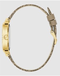 GUESS - Guess Ivy Ladies Beige Gold Tone Analogue Watch