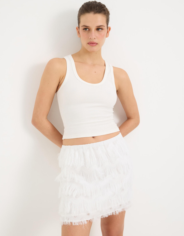 Calli - Frankie Fringe Tassel Mini Skirt