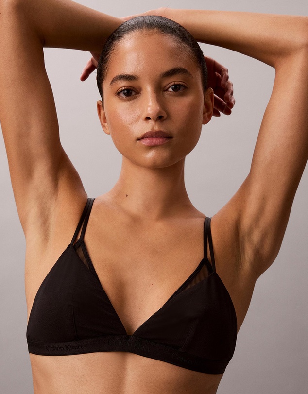 Calvin Klein - Sheer Mesh Unlined Triangle Bralette