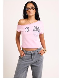 Neon Hart - College One Shoulder Top