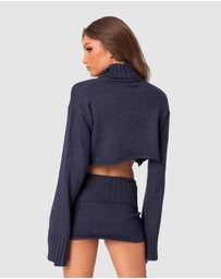 EDIKTED - Gino Cropped Turtle Neck Sweater
