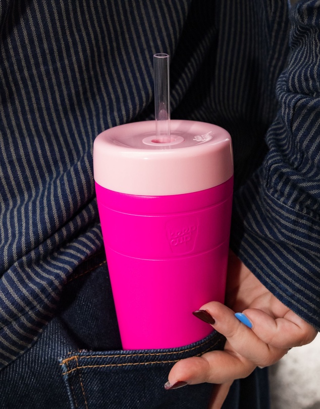 KeepCup - Helix Cold Cup 12oz Reusable Coffee Cup with Straw