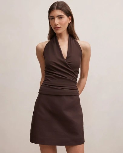 Forever New - Imogen Halter Neck 2 in 1 Mini Dress