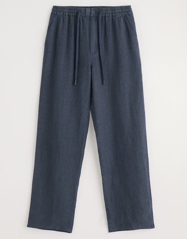 Seasalt - Seasalt Cornwall Navy Crewman Linen Trousers