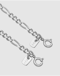 Kuzzoi - ICONIC EXCLUSIVE - Jewelry Set Men Figaro Chain in 925 Sterling Silver