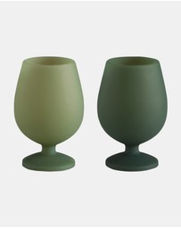 porter green - stemm | silicone unbreakable wine glasses