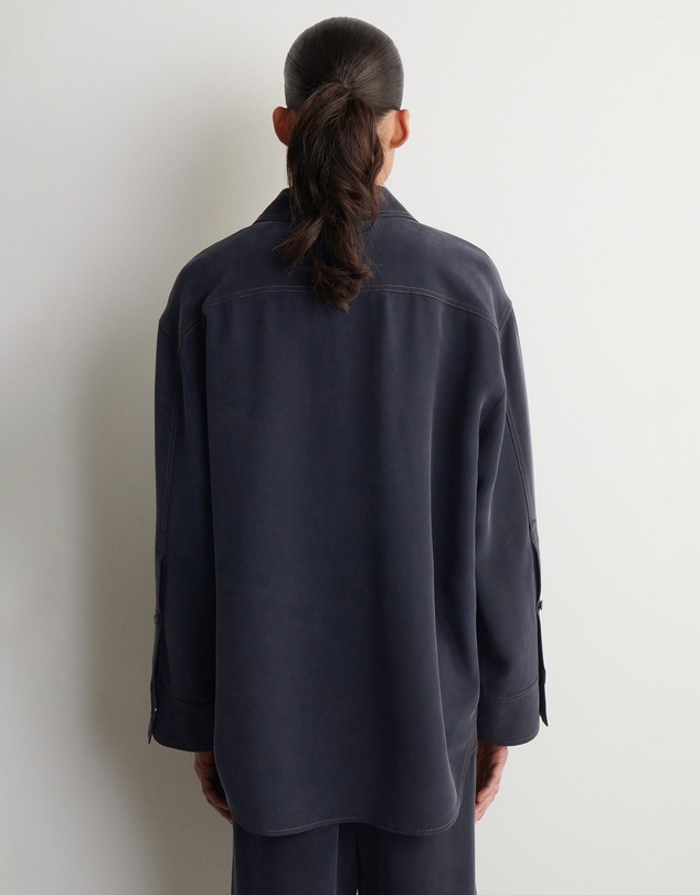 COS - Denim-Effect Silk Shirt