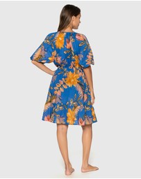 Nip Tuck Swim - Blue Mango Tango Morning Bay Dress
