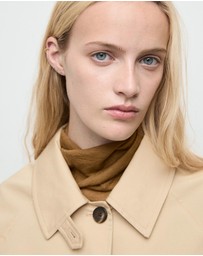 M.N.G - Short Oversized Trench Coat With Epaulettes