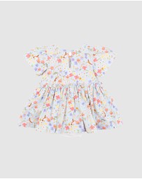 Fox & Finch - Songbird Print Overlay Dress - Babies