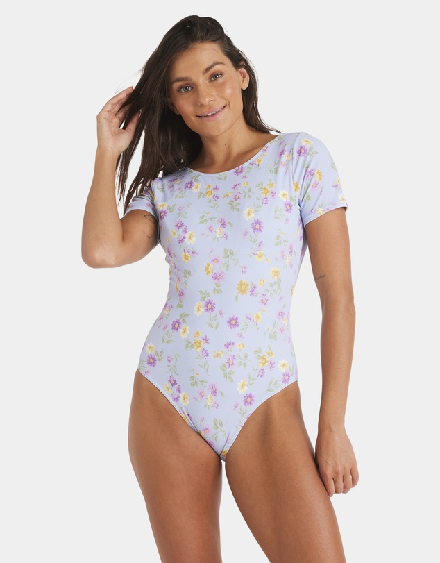 Roxy - Womens Wildflower Short Sleeve One Piece Swimsuit