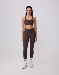 Upstate - Air Sculpt Move Crop - Ground Coffee