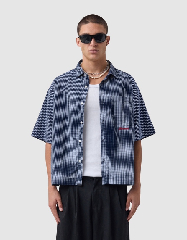 Zanerobe - Box Crop Shirt Navy Check
