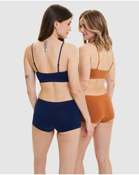 Billet Doux - Zen Attitude Crop Top Style Wirefree Bralette - 2 Pack