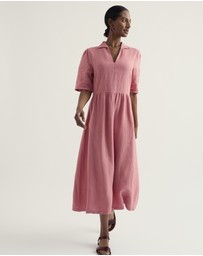 Seasalt - Seasalt Cornwall Pink Fen Violet Linen Midi Dress