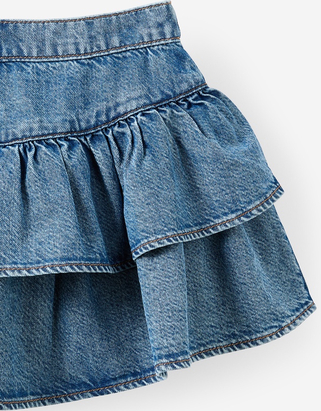Cotton On Kids - Frill Denim Skirt