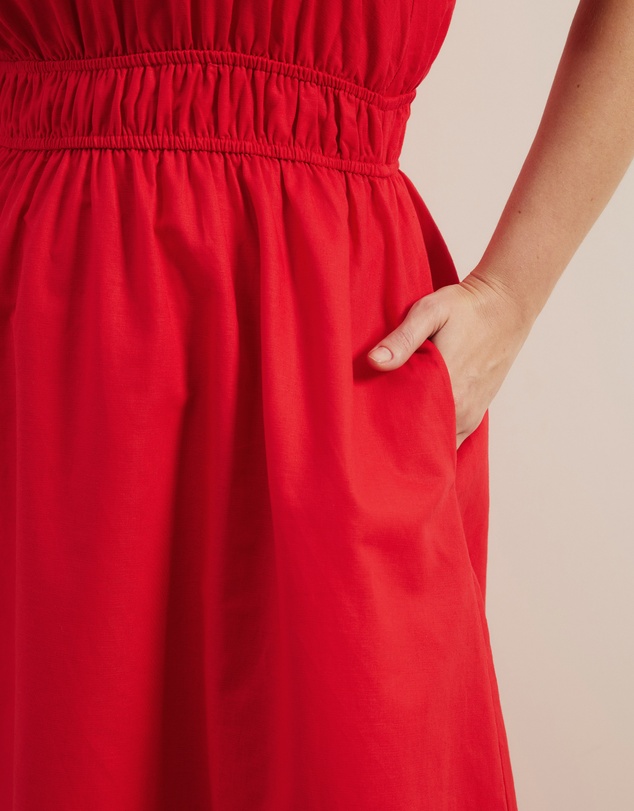 Atmos&Here Curvy - Jasmine Linen Blend Midi Dress