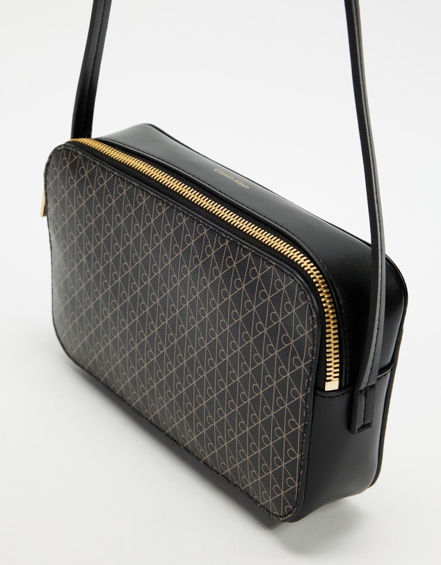 Calvin Klein - Emblem Allover Print Elongated Camera Bag