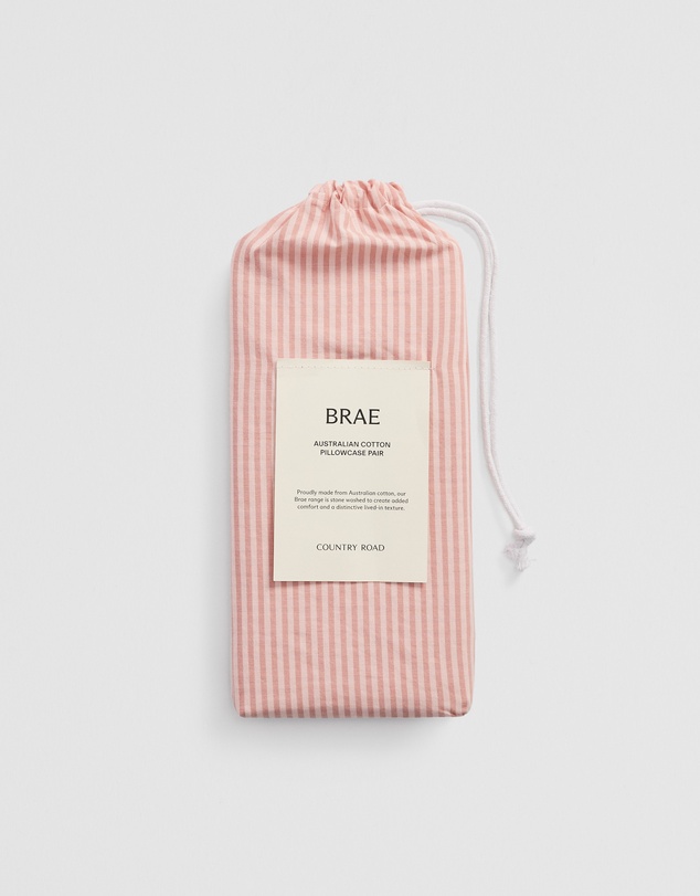 Country Road - Brae Australian Cotton Stripe Standard Pillowcase Pair