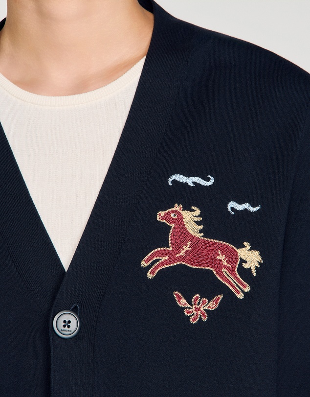 Sandro - Horse Cardigan
