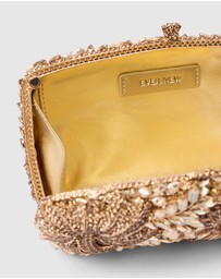 Forever New - Everly Orchid Flower Clasp Hardcase Clutch Bag