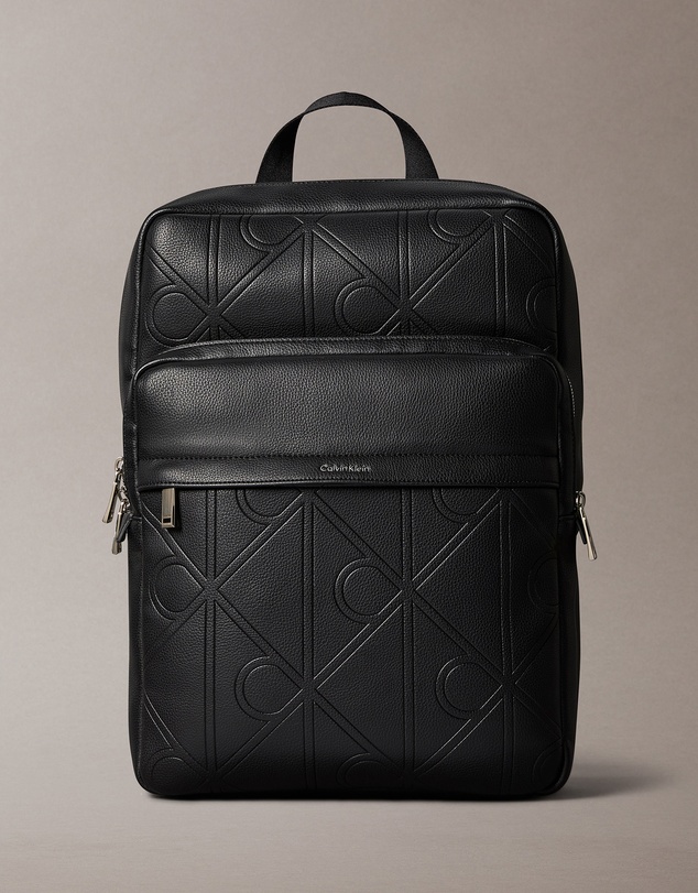 Calvin Klein - Emblem AOP Emboss Round Backpack