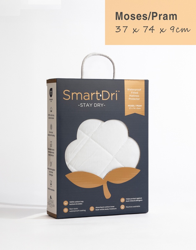 Living Textiles - Smart-Dri Waterproof Mattress Protector - Pram/Moses