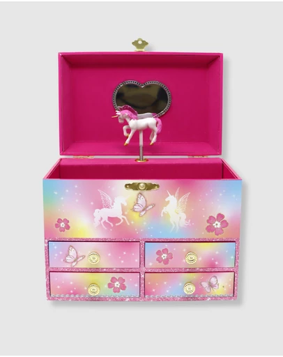Pink Poppy - Dreamland Unicorn Medium Musical Jewellery Box
