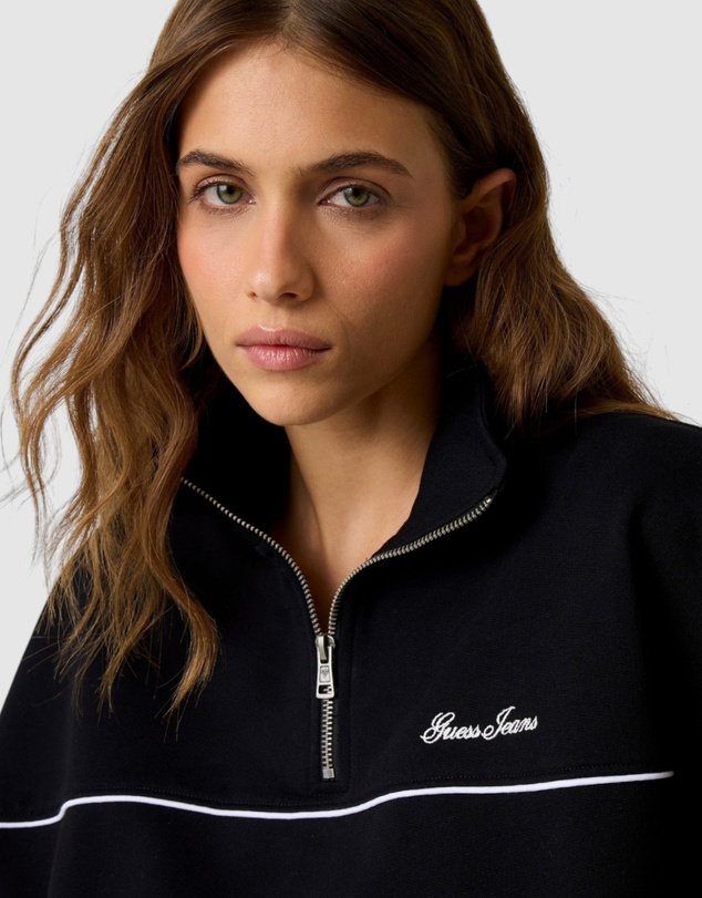 GUESS Jeans - GUESS JEANS Oversized Half Zip Sweatshirt