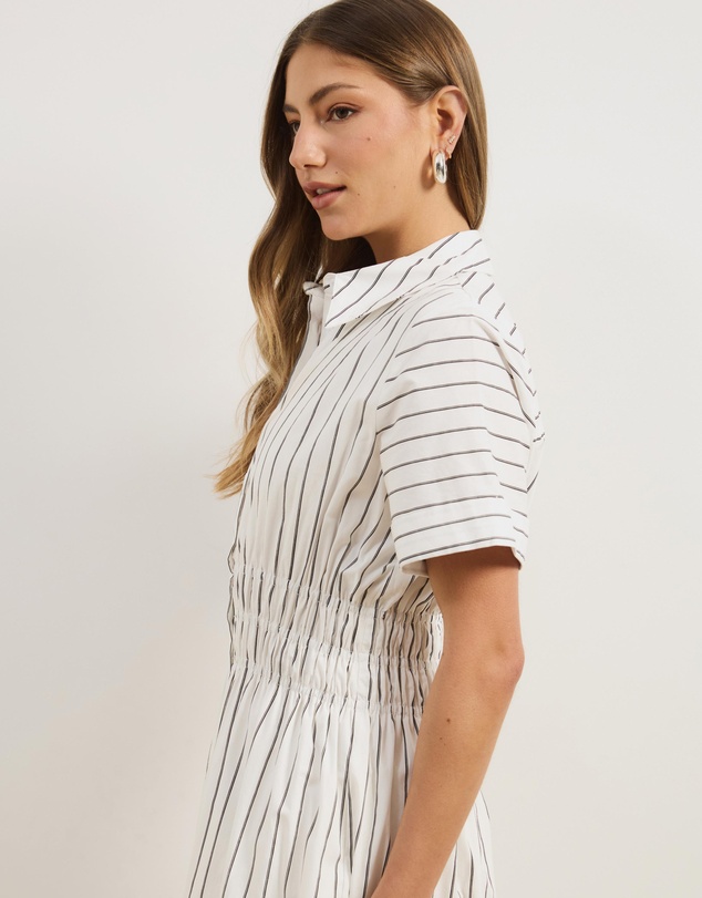 Atmos&Here - April Cotton Poplin Midi Shirt Dress