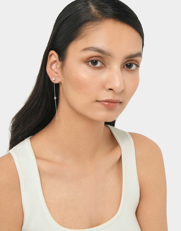 Forcast - Macy Sterling Silver Plated 2 Way Earrings