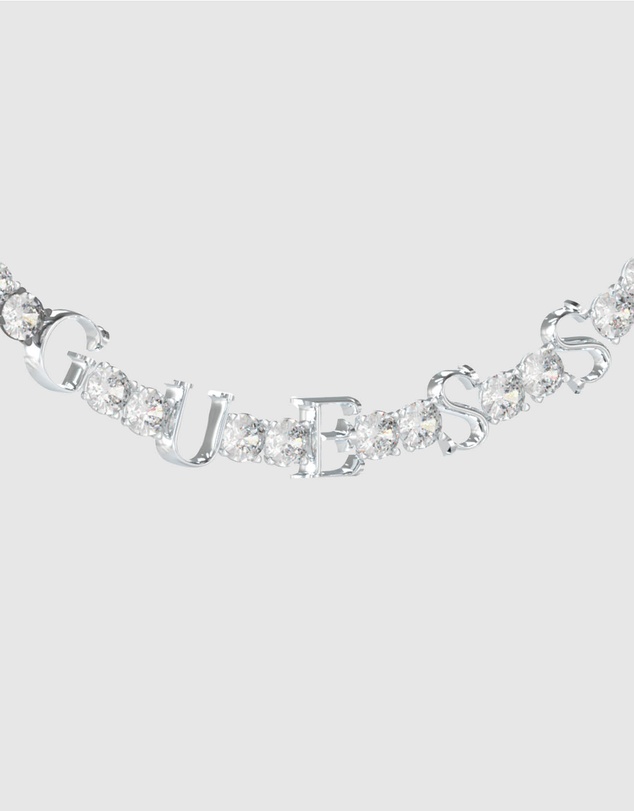 GUESS - Arm Party Silver Tone White Crystal Bracelet