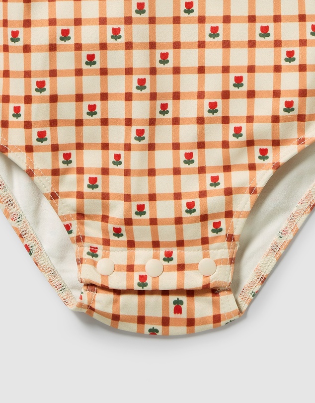 Wilson & Frenchy - Checkerberry Cutwork Swimsuit - Babies-Kids