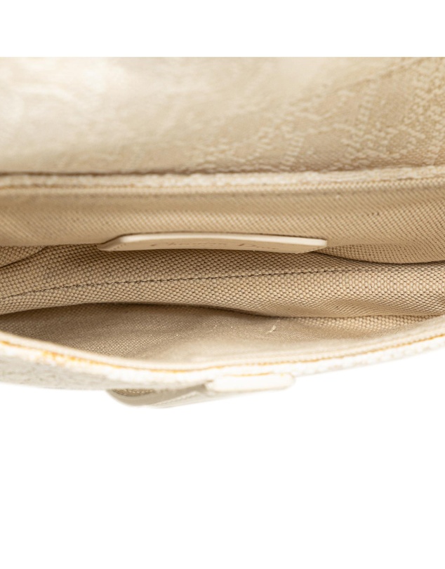 Pre-Loved by Azura Reborn - Pre-Loved dior Elegant Textile Saddle Bag with Top Handle for Stylish Everyday Use